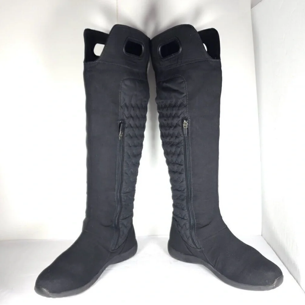Patagonia Women's Fiona US8,5 Black PrimaLoft Quilted SidebZip Tall Boots